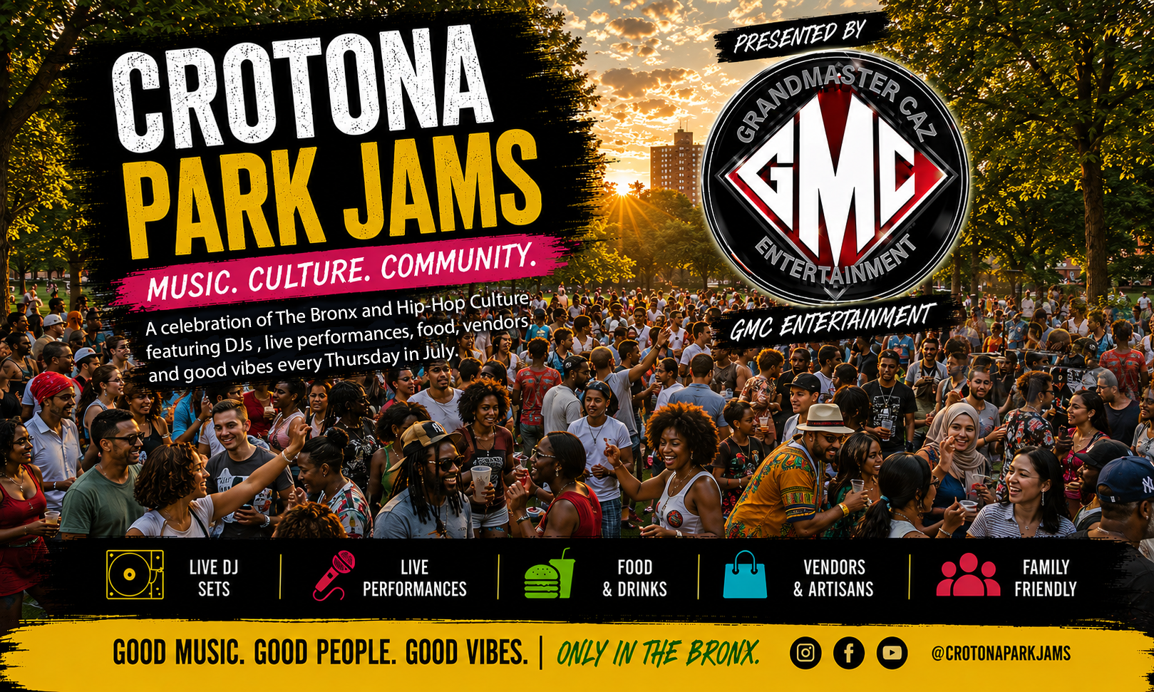 Crotona Park Jams presented by GMC Entertainment event header